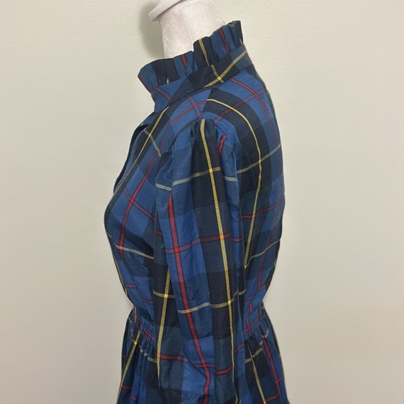 Tuckernuck Gretchen Scott Teardrop Dress Plaidly Cooper Blue Multi Size Shrimp - Picture 6 of 10